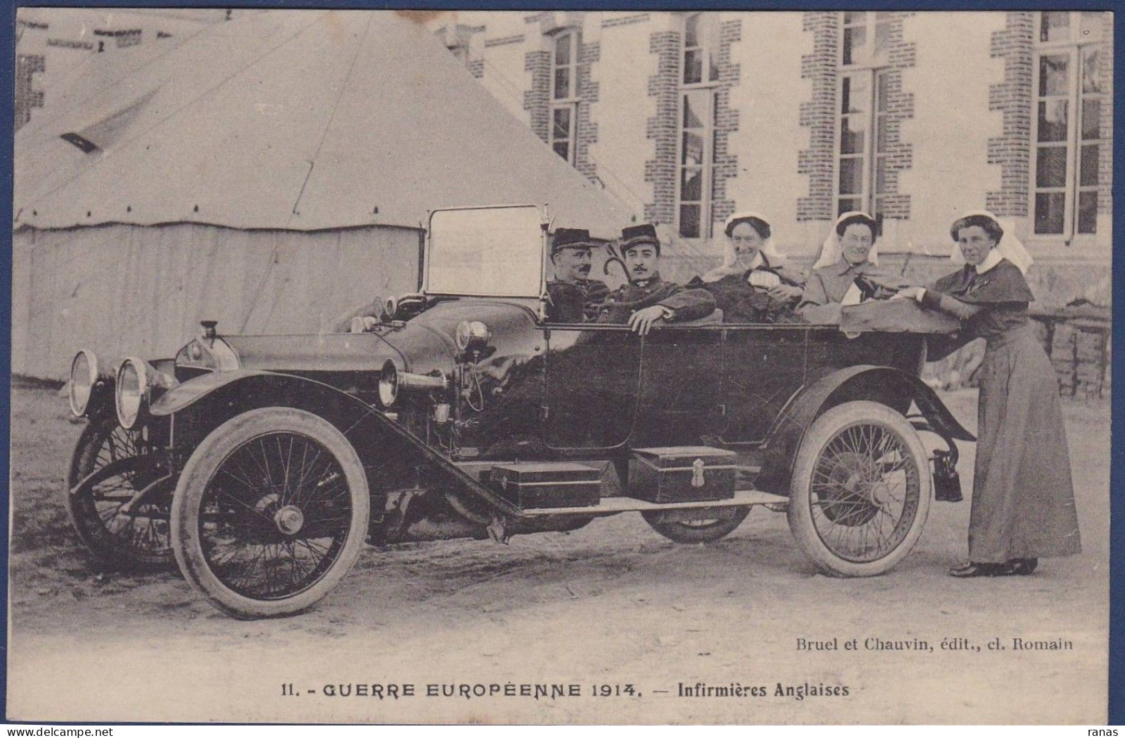 CPA Voiture Automobile Non Circulé Santé Infirmières Anglaises - Taxis & Fiacres