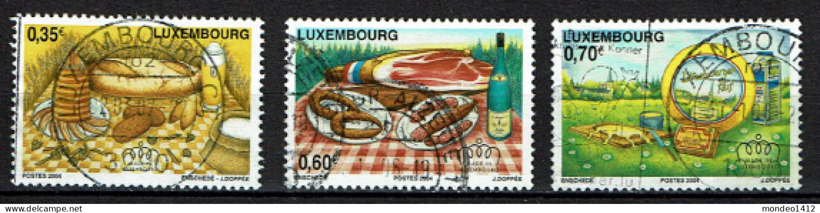 Luxembourg 2004 - YT 1599/1601 - Gastronomie, Gastronomy - Usati