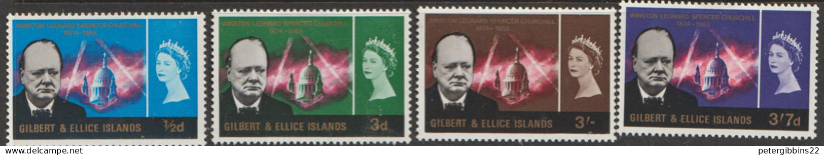 Gilbert And Ellice Islands 1966  SG 219-32  Churchill    Lightly Mounted Mint - Isole Gilbert Ed Ellice (...-1979)