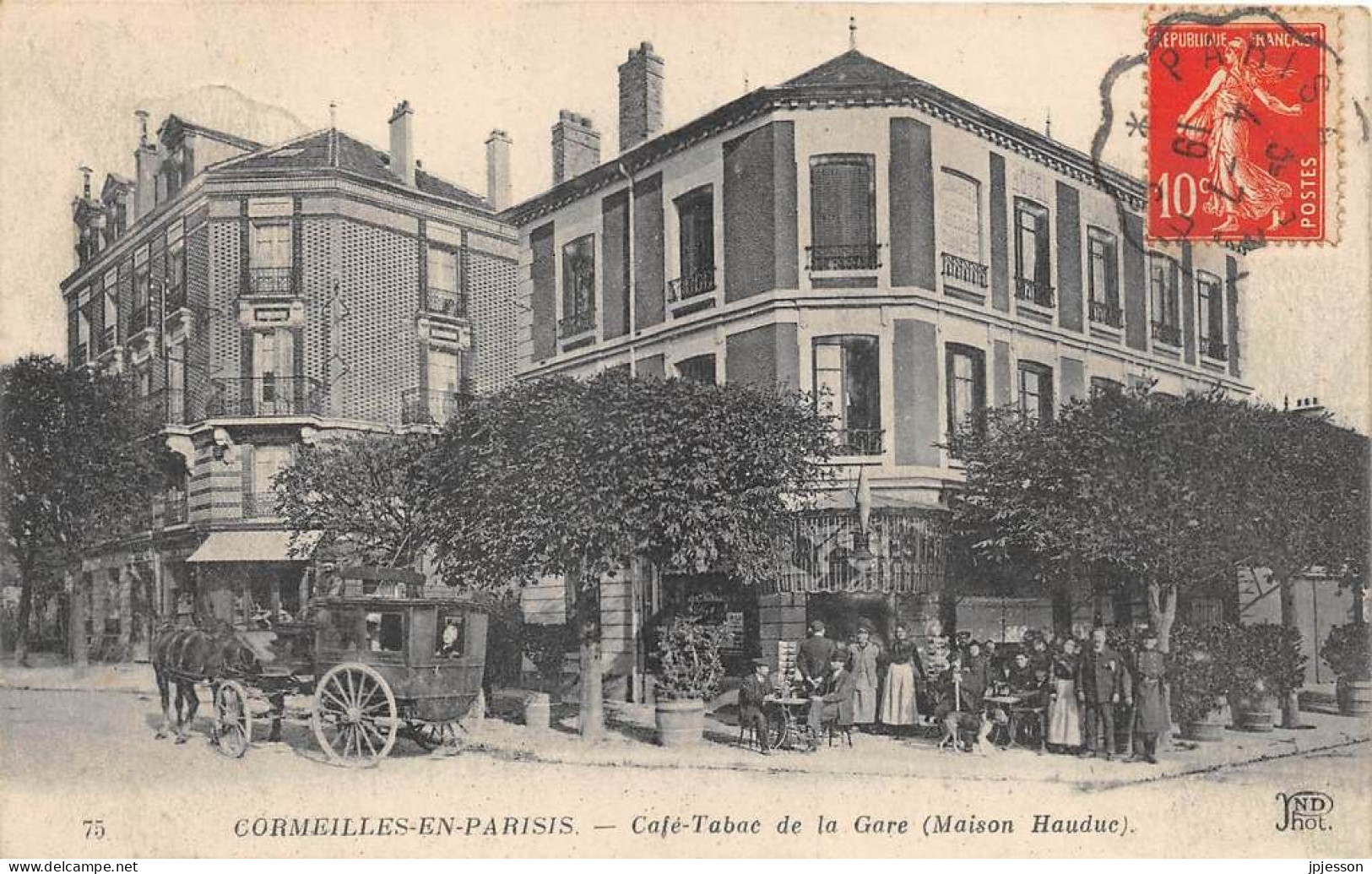 VAL D'OISE  95  CORMEILLES EN PARISIS - CAFE TABAC DE LA GARE ( MAISON HAUDUC ) - Cormeilles En Parisis