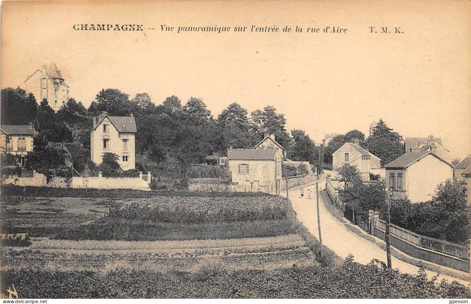 VAL D'OISE  95  CHAMPAGNE - VUE PANORAMIQUE SUR L'ENTREE DE LA RUE D'AIRE - Champagne Sur Oise