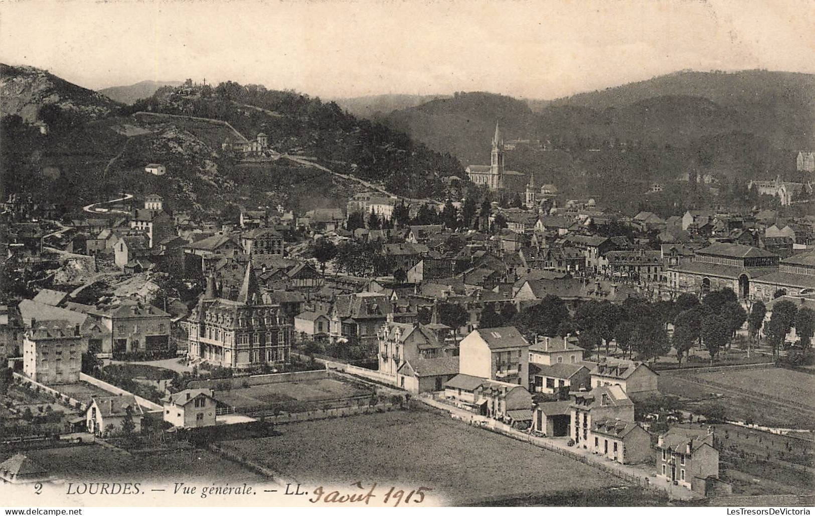 FRANCE - Lourdes - Vue Générale - LL - Eglise - Carte Postale Ancienne - Lourdes