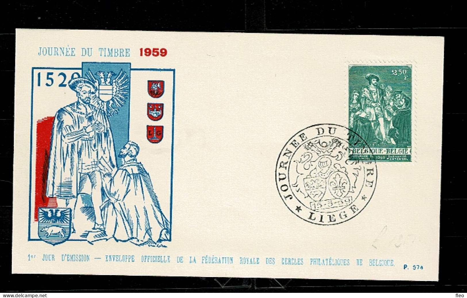 1959 1093 FDC (Liége) : Journée Du Timbre / Dag Van De Postzegel - 1951-1960