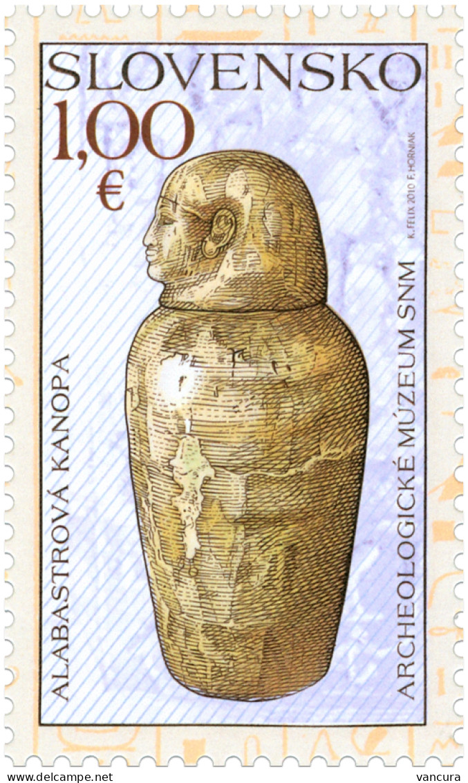 ** 481 Slovakia Joint Issue Of Slovakia And Egypt  Canopic Jar Of Ancient Egypt 2010 - Mythologie