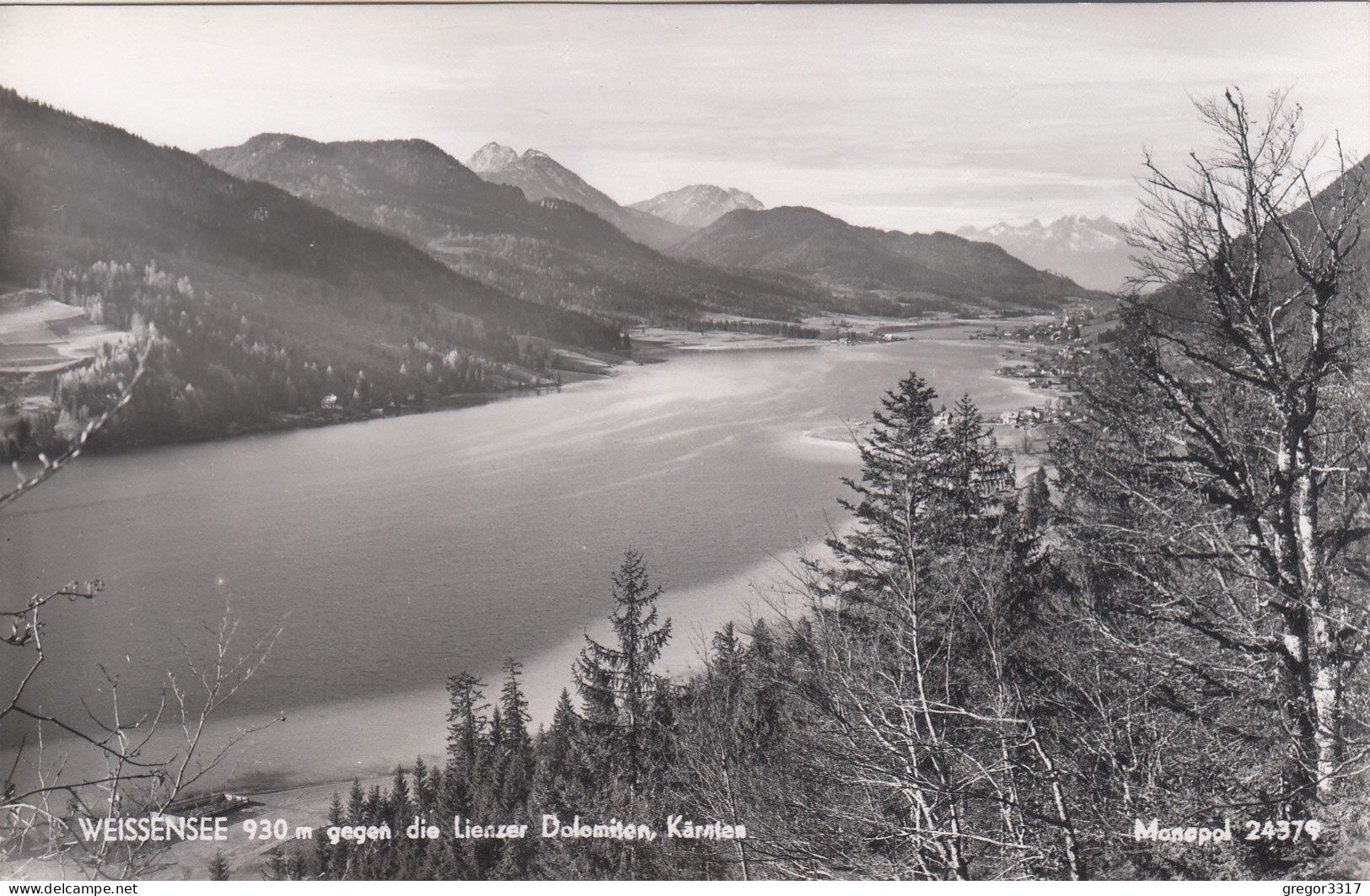 D9511) WEISSENSEE 930m Gegen Die Lienzer Dolomiten - Kärnten - Schöne Alte S/W FOTO AK - Weissensee