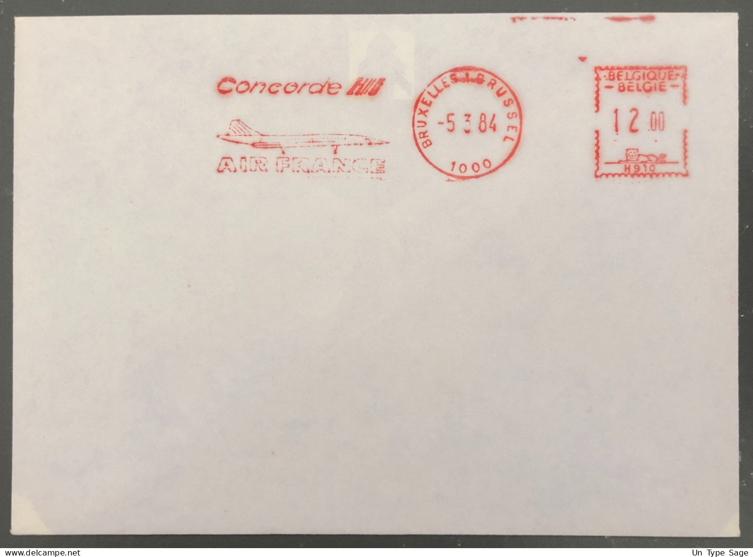 Belgique, Flamme Commémorative Concorde 5.3.1984 Sur Enveloppe - (B1429) - Cartas & Documentos