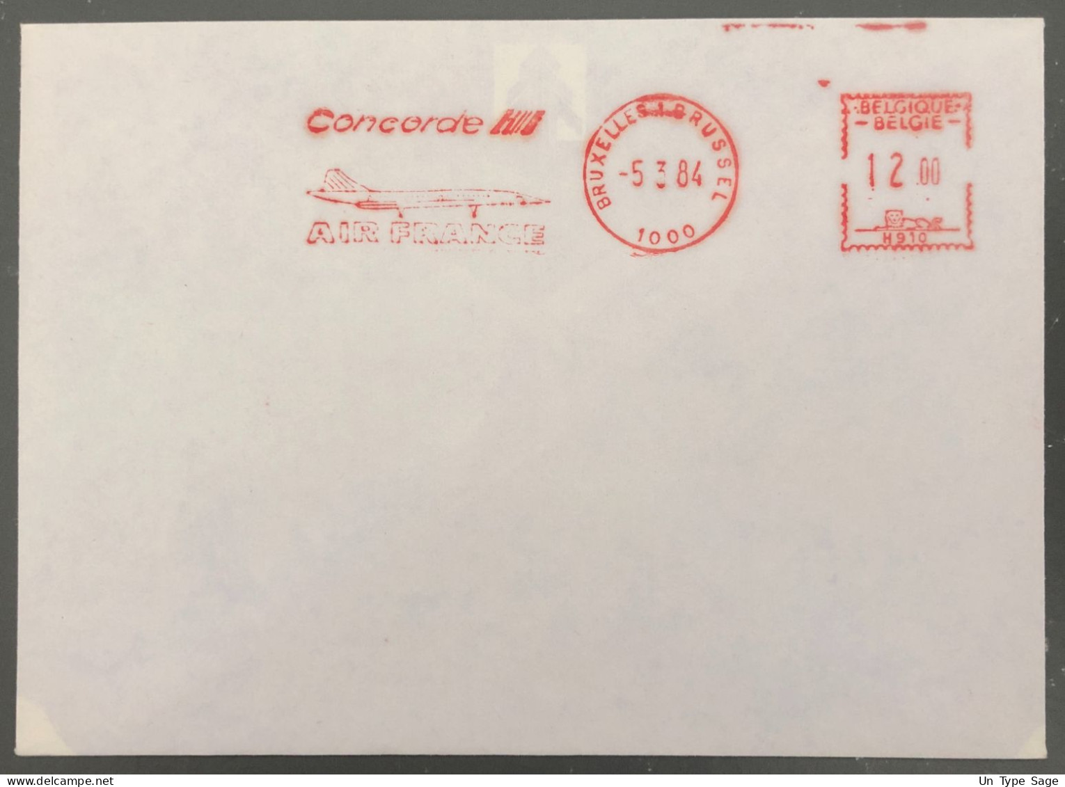 Belgique, Flamme Commémorative Concorde 5.3.1984 Sur Enveloppe - (B1429) - Covers & Documents