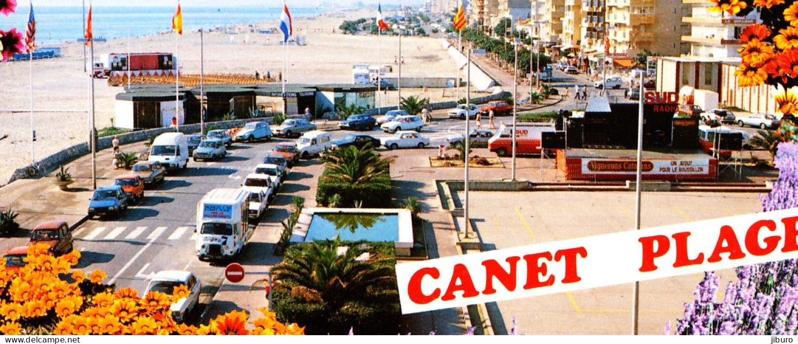 Canet Plage Canet St Nazaire En Roussilon Camionette Sud Radio Stand Des Vignerons Catalans Estafette Renault CP 2/305 - Canet En Roussillon