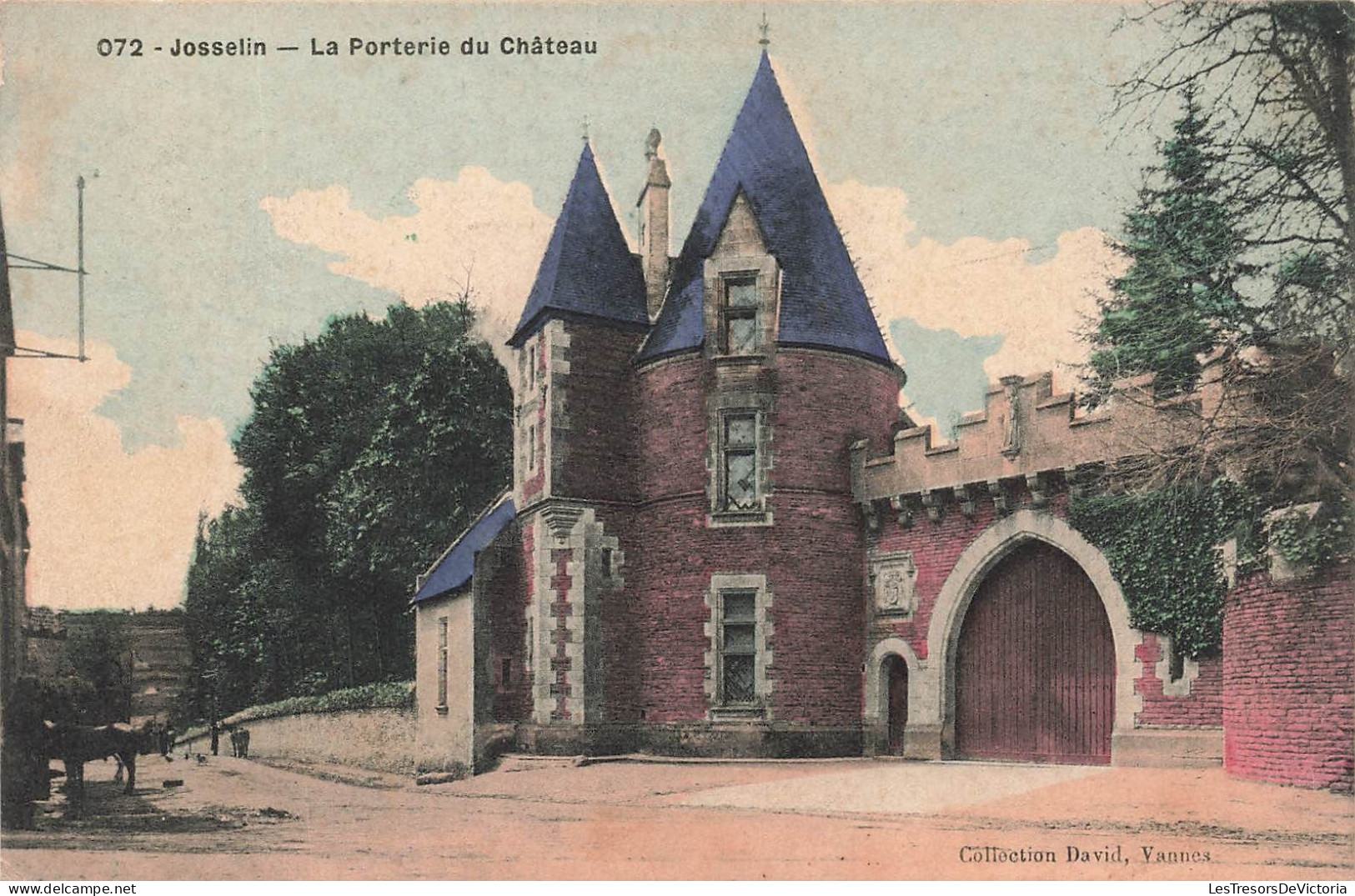 FRANCE - Josselin - La Porterie Du Château - Colorisé - Carte Postale Ancienne - Josselin