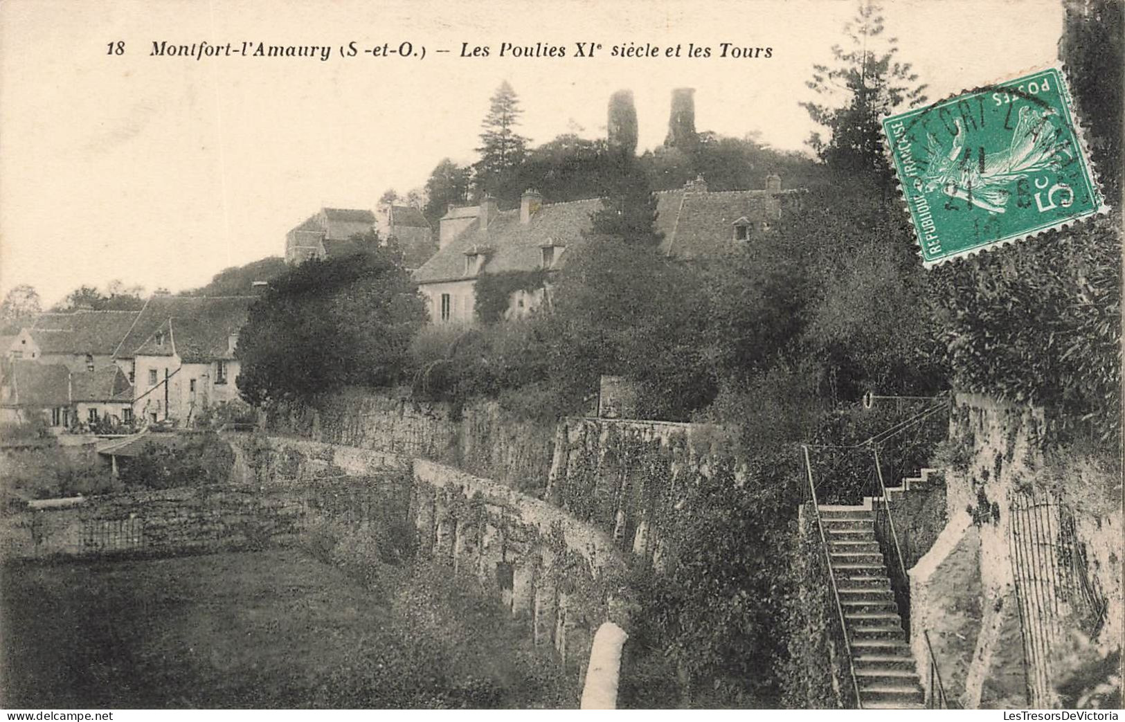 FRANCE - Montfort L'Amaury - Les Poulies XIème Siècle Et Les Tours - Carte Postale Ancienne - Montfort L'Amaury