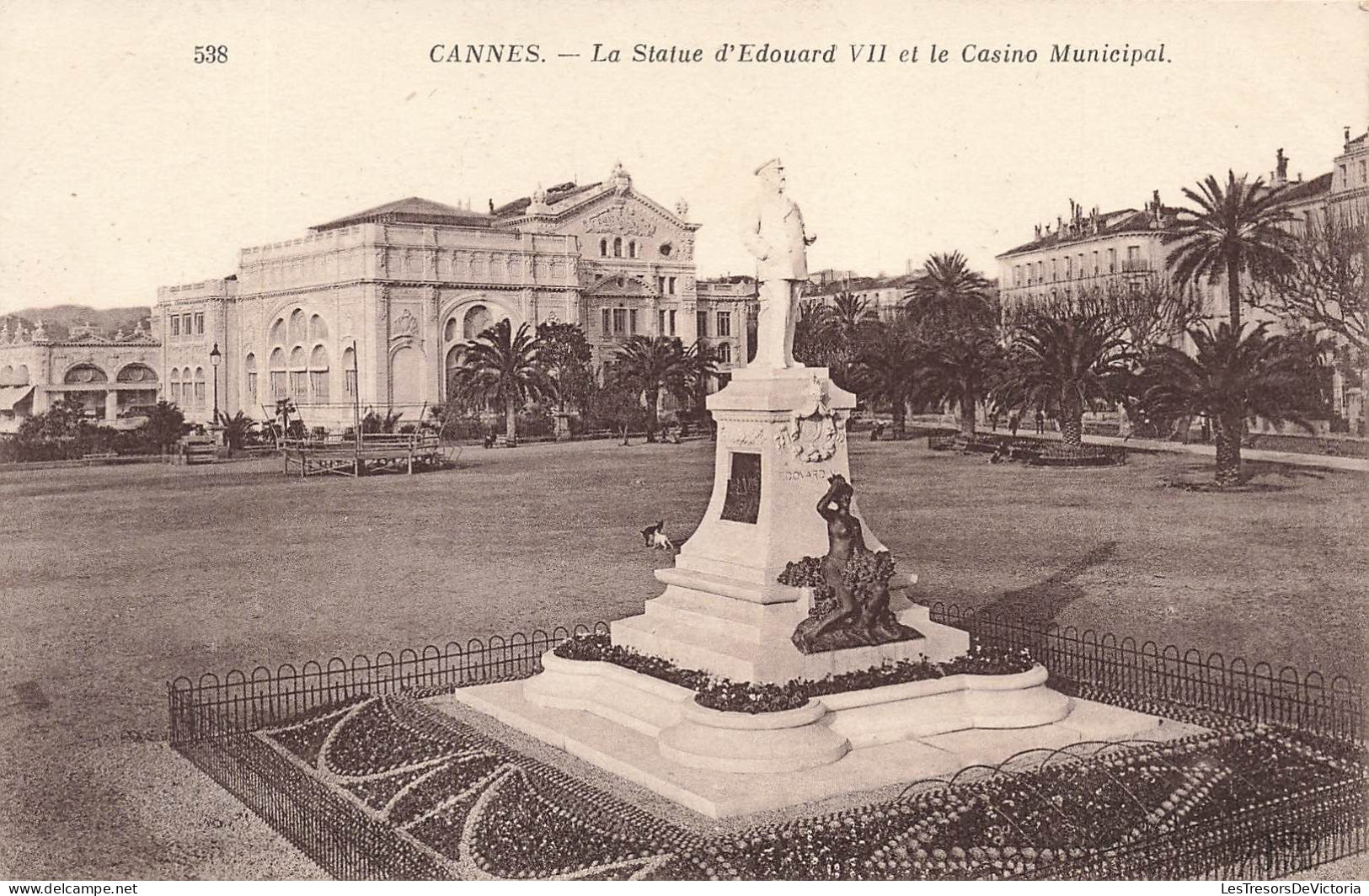 FRANCE - Cannes - La Statue D'Edouard VII Et Le Casino Municipal - Carte Postale Ancienne - Cannes