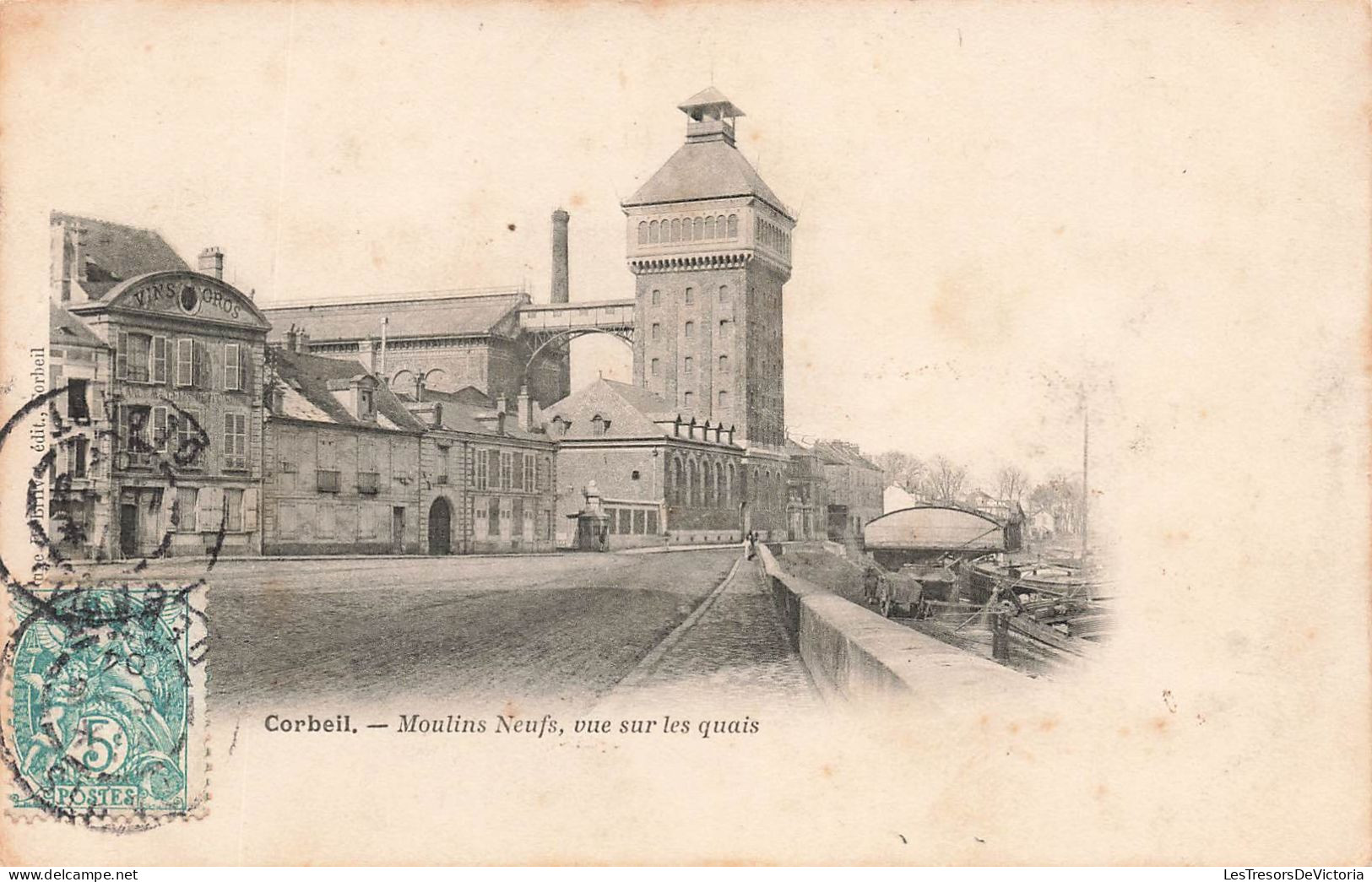 FRANCE - Corbeil - Moulins Neufs Vue Sur Les Quais - Carte Postale Ancienne - Corbeil Essonnes