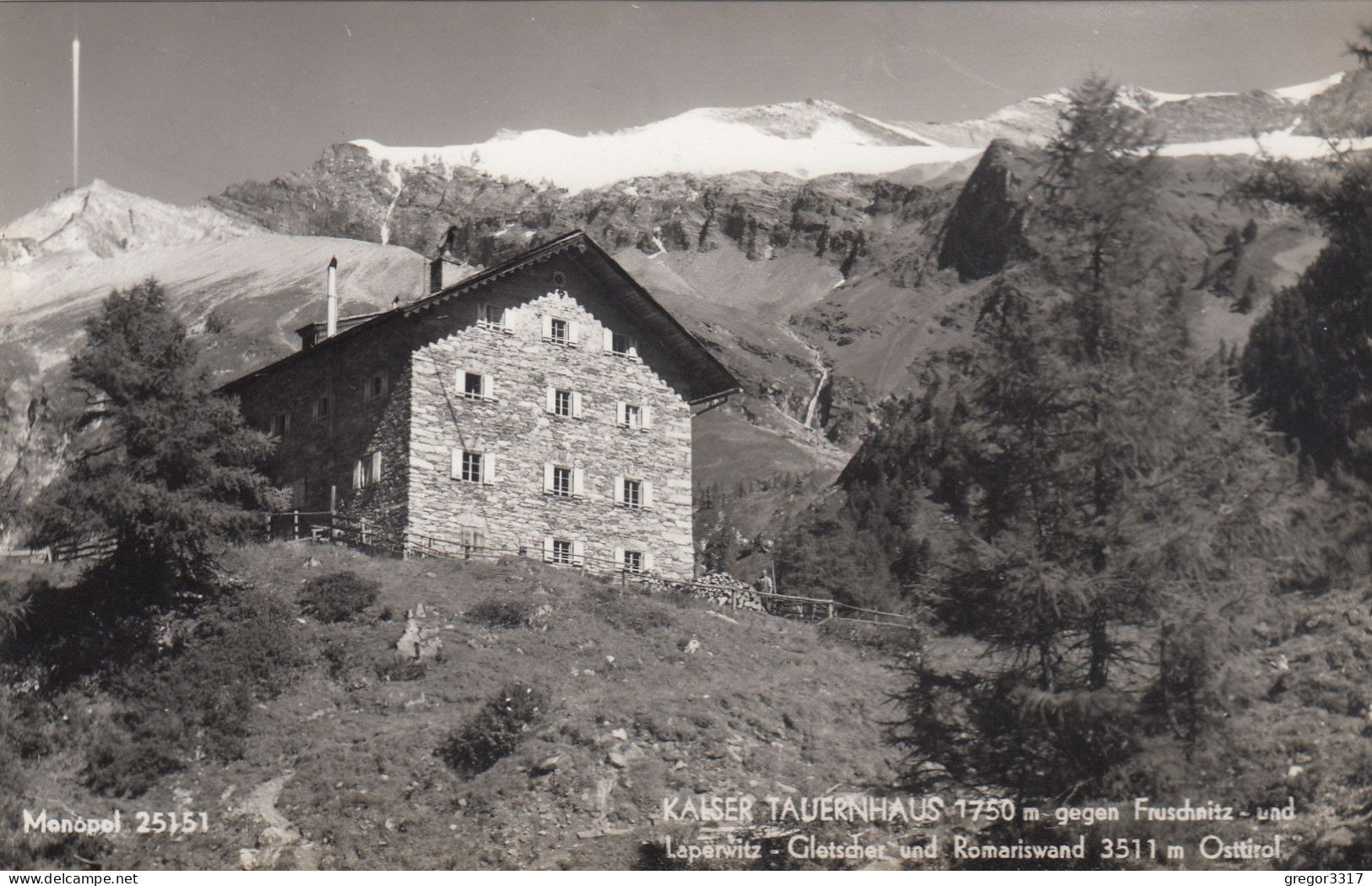 D9521) KALS - Kalser Tauernhaus Gegen Fruschnitz Und Laperwitz Gletscher U. Romariswand - Osttirol S/W FOTO AK - Kals