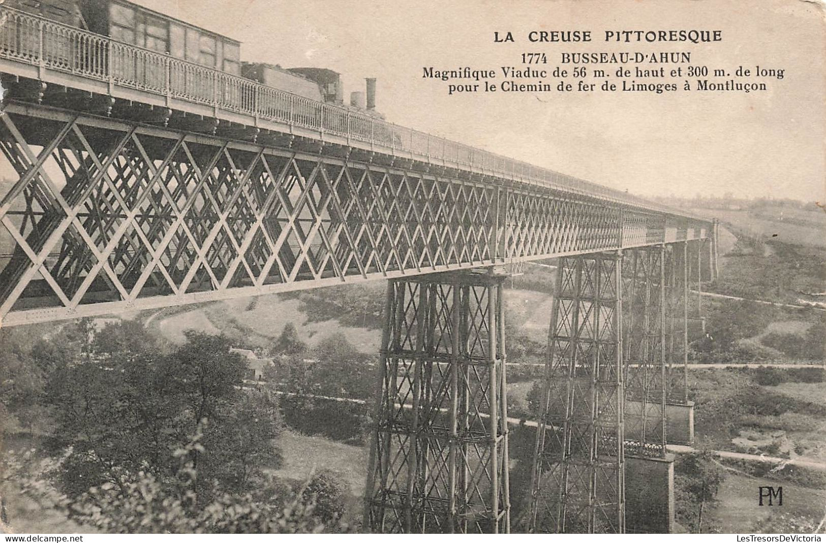 FRANCE - Busseau D'Ahun - Magnifique Viaduc Pour Le Chemin De Fer De Limoges à Montluçon - Carte Postale Ancienne - Autres & Non Classés