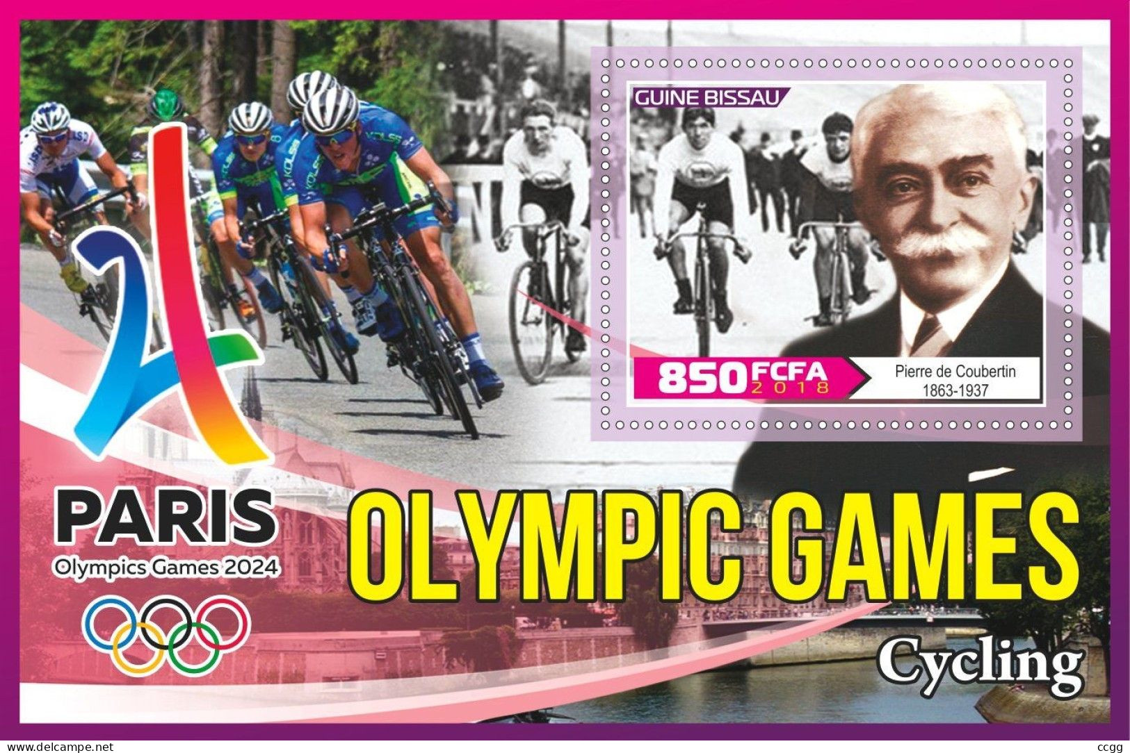 Olympische Spelen 2024 , Guine Bissau - Blok Postfris - Verano 2024 : París