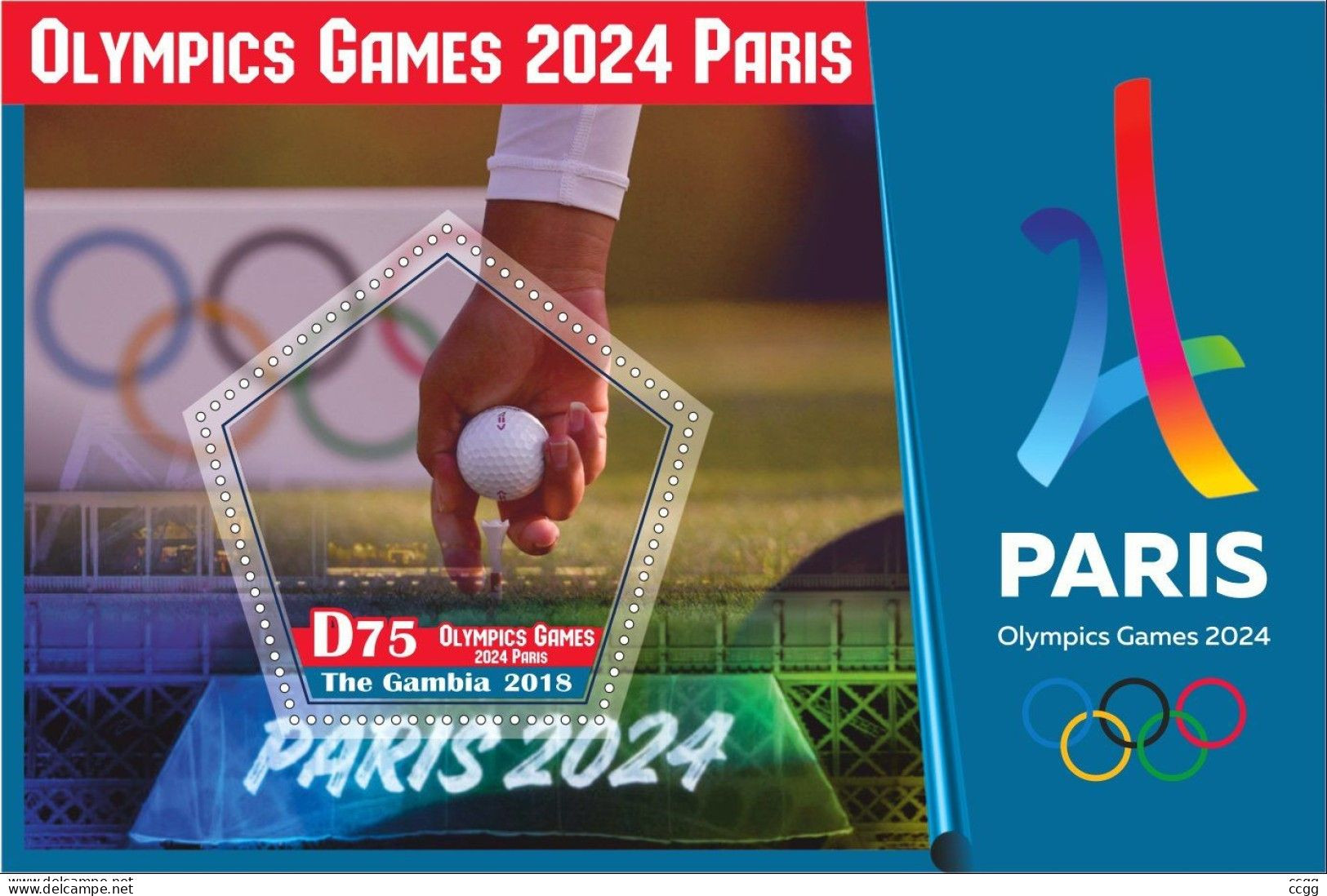 Olympische Spelen 2024 , The Gambia - Blok Postfris - Verano 2024 : París