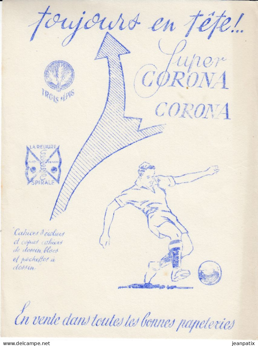 BUVARD & BLOTTER - Cahier D'école CORONA - Football - Cacao