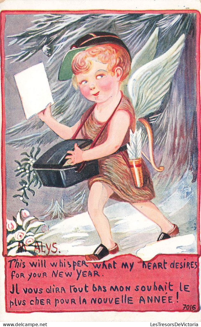 FÊTES ET VOEUX - Nouvel An - Cupidon Dans Le Rôle D'un Facteur - Colorisé - Carte Postale Ancienne - Neujahr