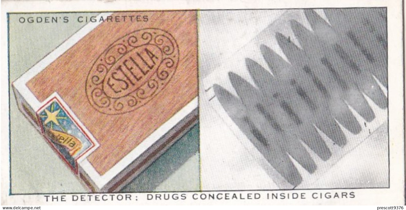 Smugglers & Smuggling 1932 -  Ogden Cigarette Card - Original - 38 Drugs Inside Cigars - Ogden's