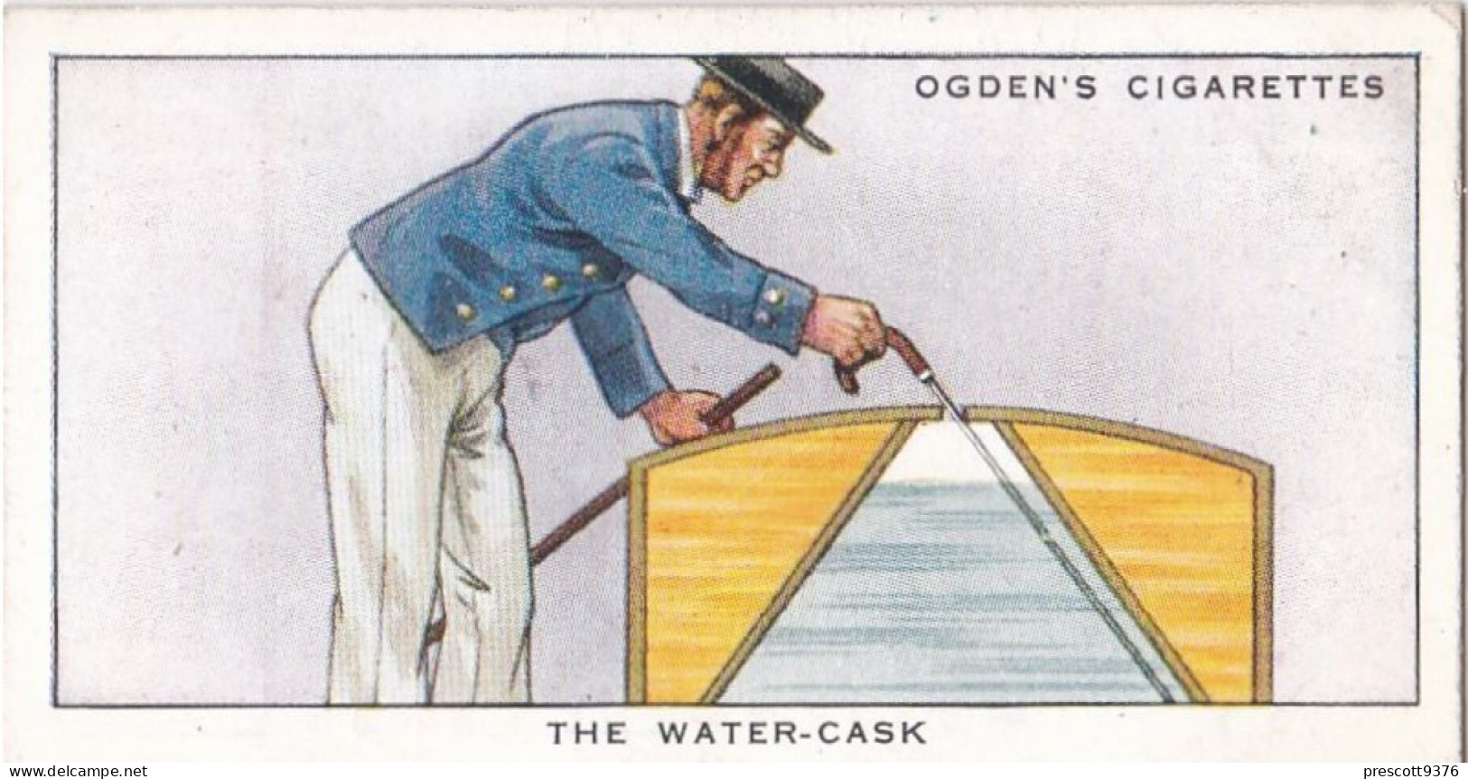 Smugglers & Smuggling 1932 -  Ogden Cigarette Card - Original - 28 Water Cask - Ogden's