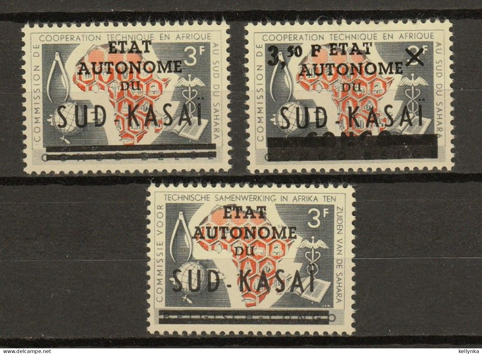 Sud Kasaï - 14/15 + 14-Cu - Coopération Technique - 1961 - MNH - Sud-Kasaï