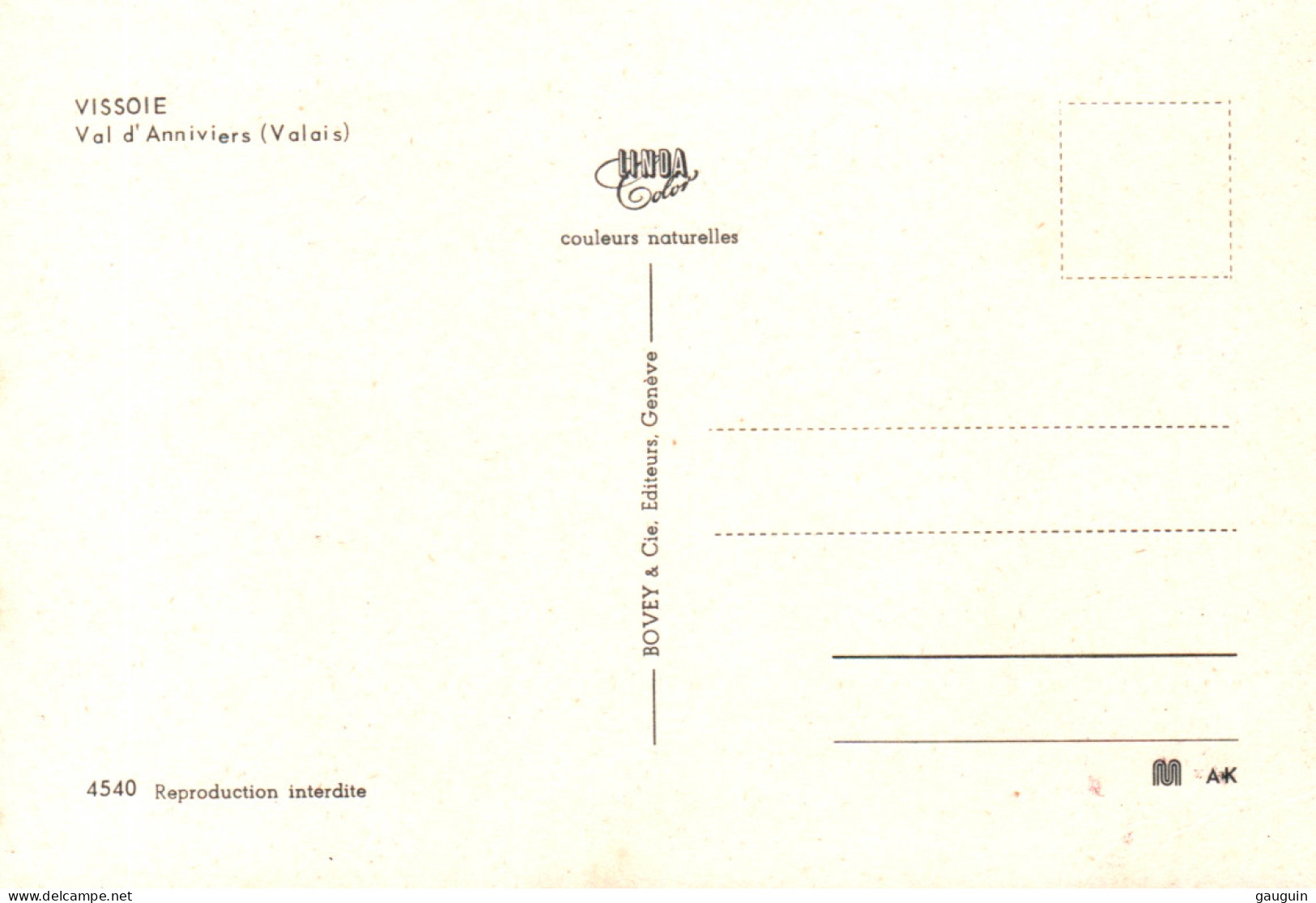 CPM - VISSOIE Val D'ANNIVIERS ... Edition Bovey & Cie - Vissoie