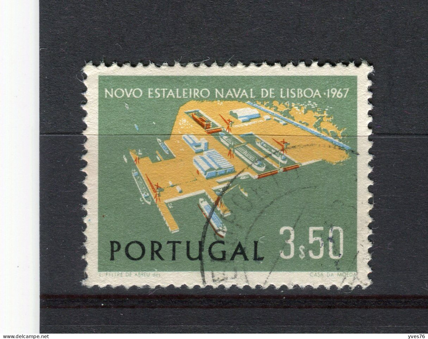 PORTUGAL - Y&T N° 1019° - Port De Lisbonne - Oblitérés