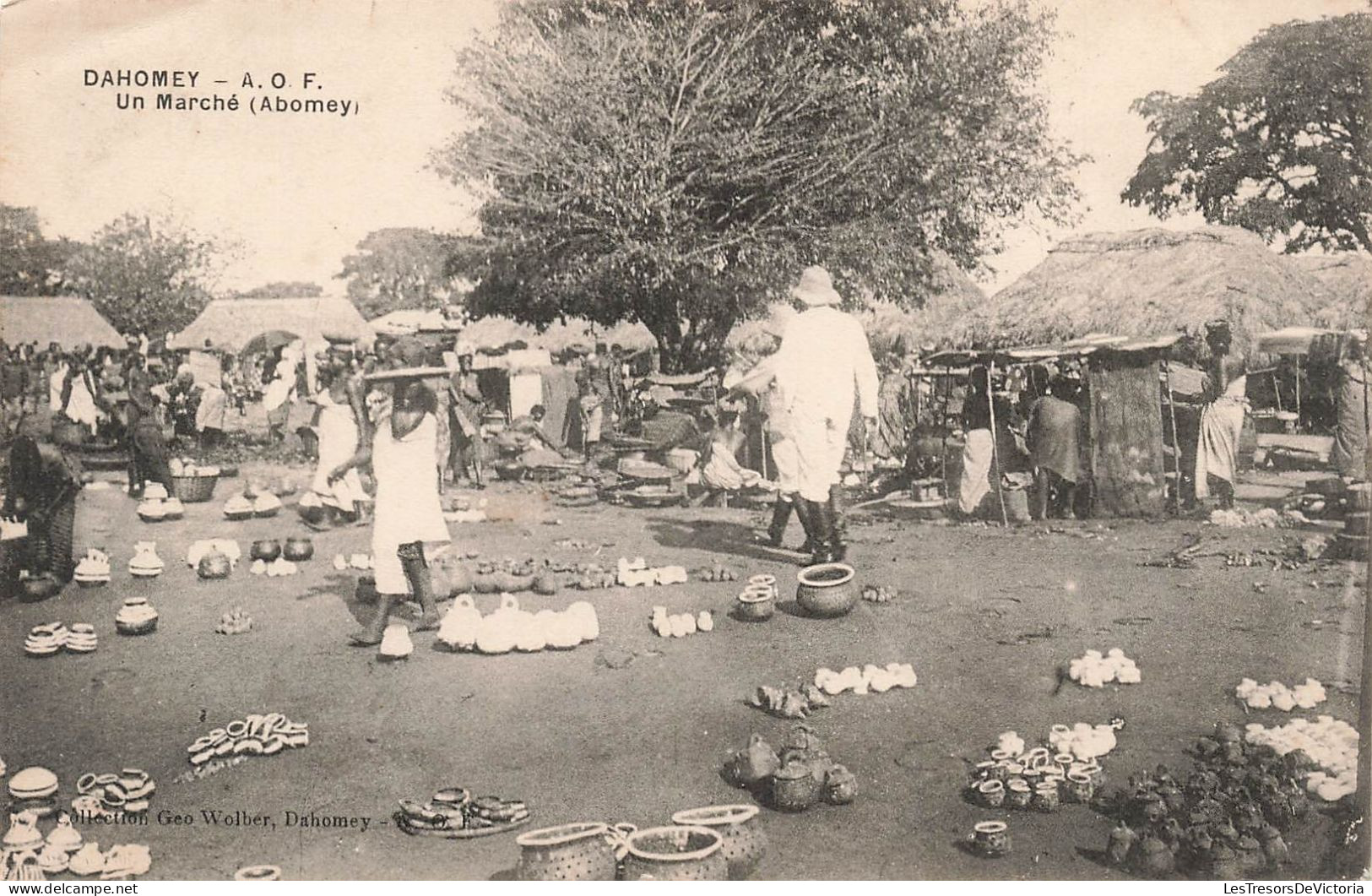 DAHOMEY - Au Marché - Collection Geo Wolber - Animé - Carte Postale Ancienne - Dahomey