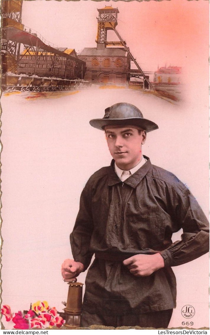 FANTAISIES - Homme - Portrait - Carte Postale Ancienne - Männer