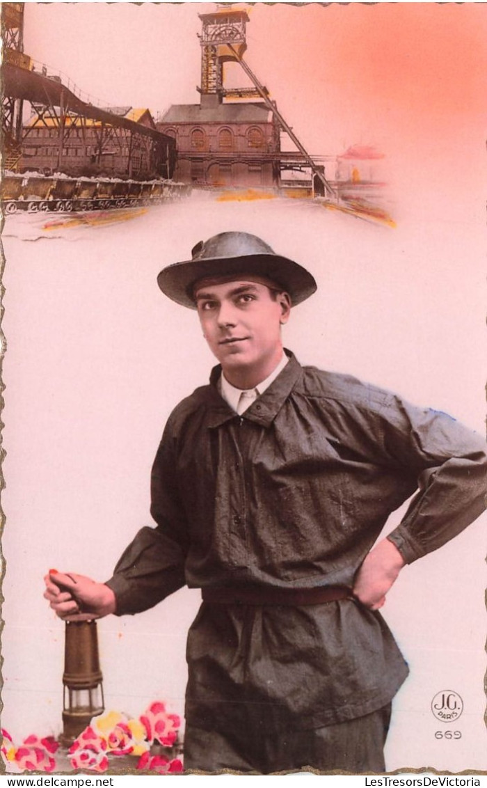 FANTAISIES - Homme - Portrait - Carte Postale Ancienne - Männer