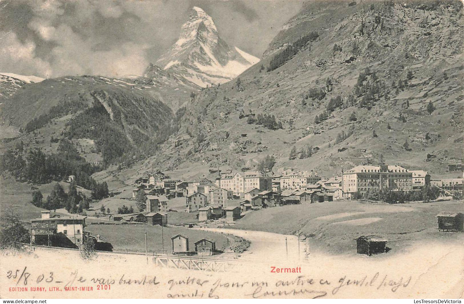 SUISSE - Panorama Sur Le Village De Zermatt - Carte Postale Ancienne - Zermatt