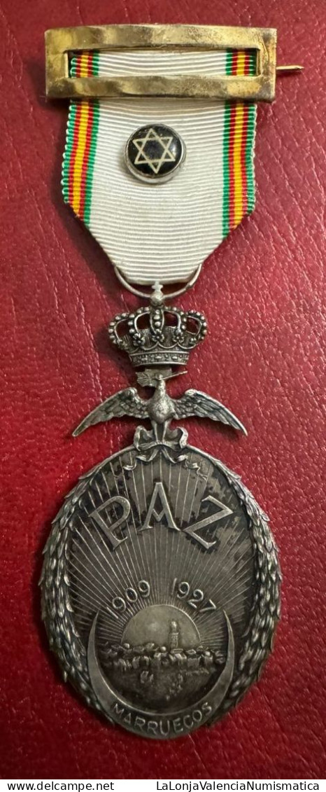 España Medalla Alfonso XIII Paz De Marruecos 1909-1927 PG 828 - Andere & Zonder Classificatie