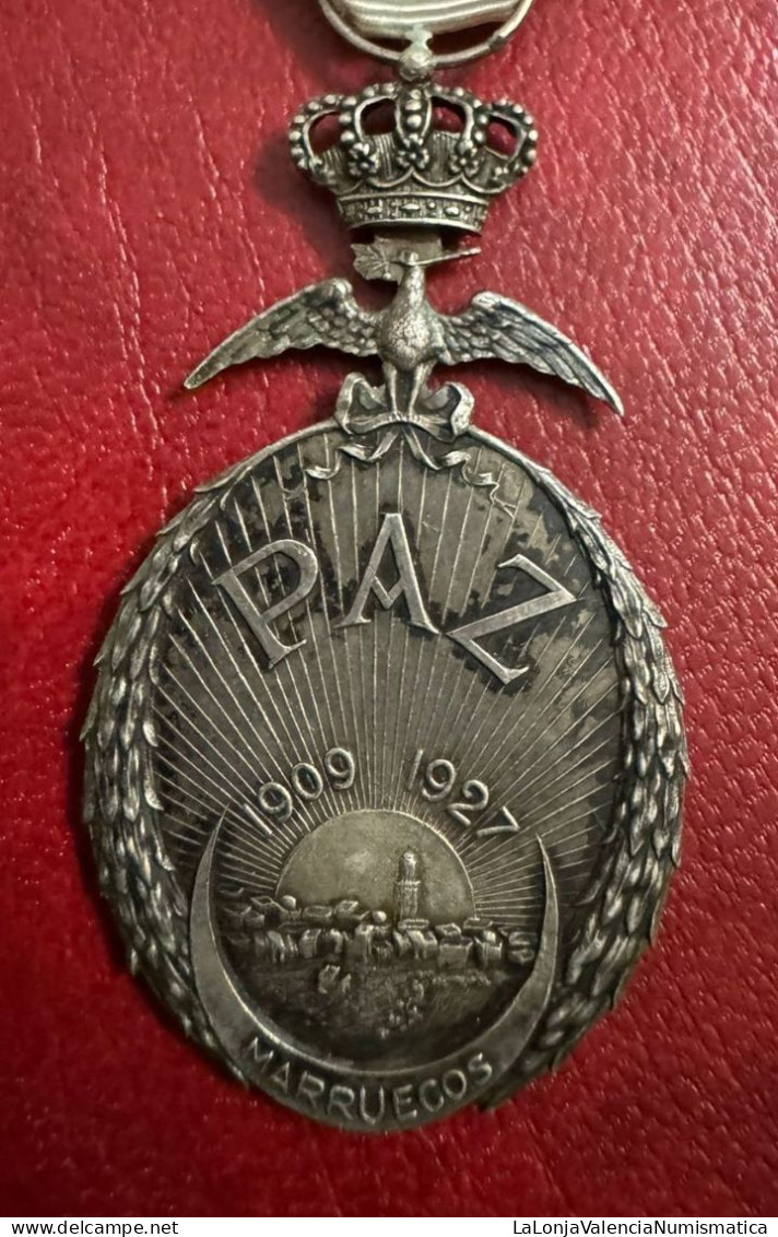 España Medalla Alfonso XIII Paz De Marruecos 1909-1927 PG 828 - Autres & Non Classés