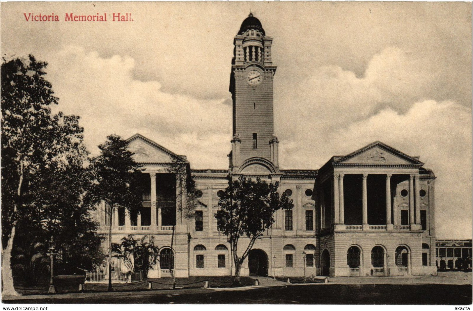 PC SINGAPORE, VICTORIA MEMORIAL HALL, VINTAGE POSTCARD (b1028) - Singapour