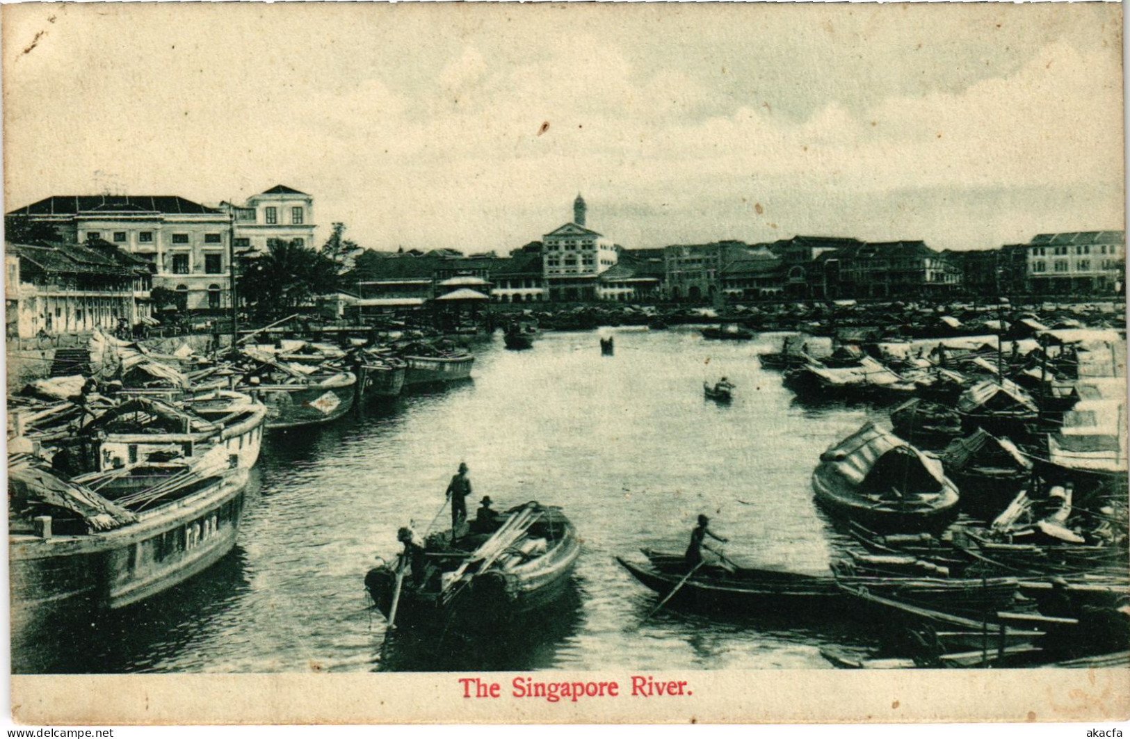 PC SINGAPORE, THE SINGAPORE RIVER, VINTAGE POSTCARD (b1020) - Singapour