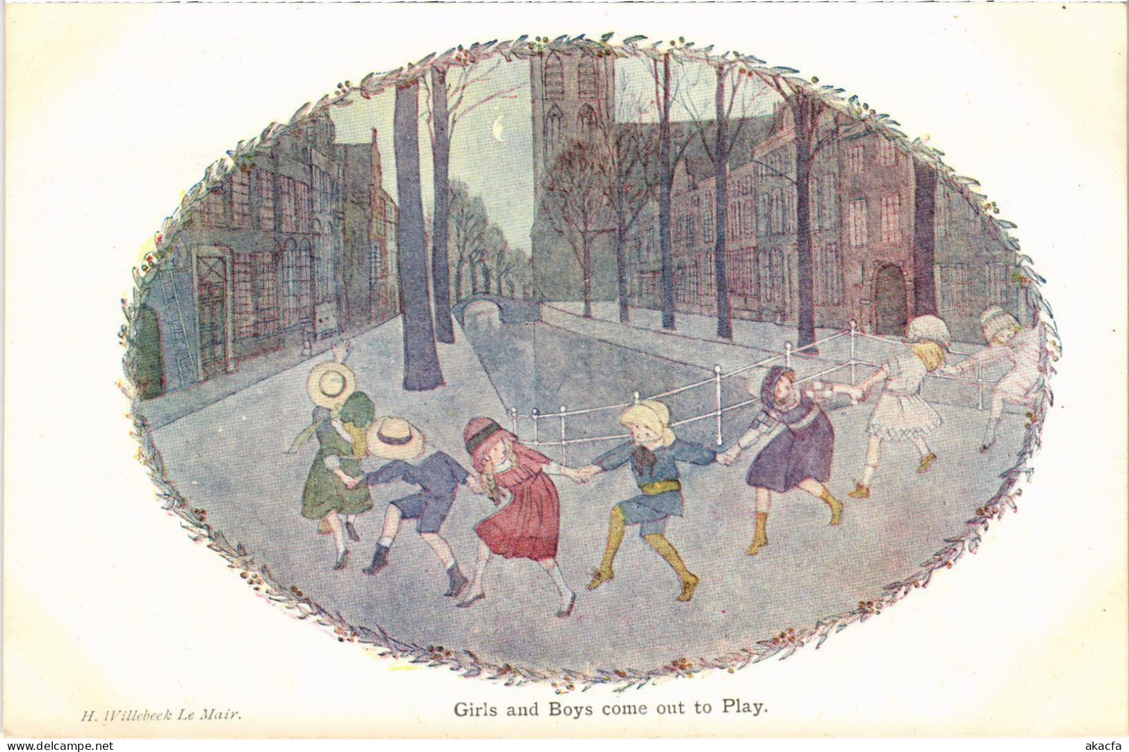 PC WILLEBEEK LE MAIR ARTIST SIGNED GIRLS AND BOYS COME VINTAGE POSTCARD (b2885) - Le Mair