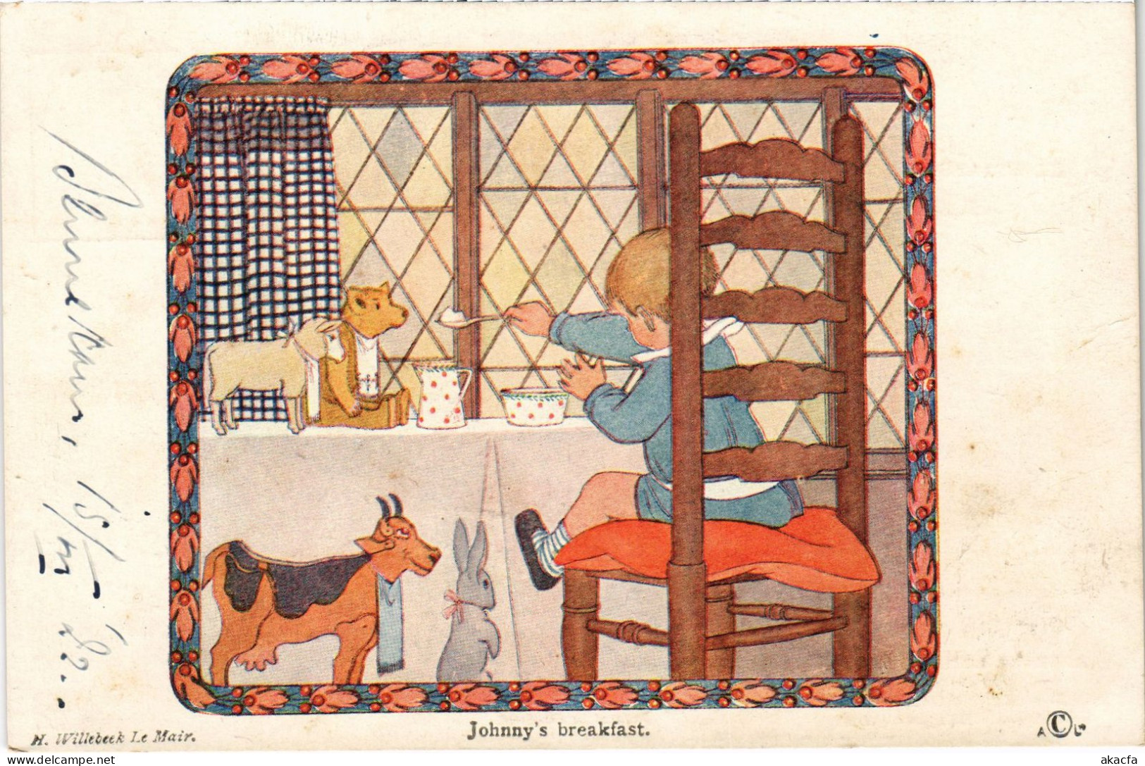 PC WILLEBEEK LE MAIR ARTIST SIGNED, JOHNNY'S BREAKFAST (b2851) - Le Mair