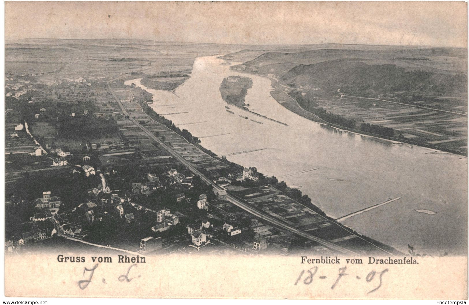 CPA Carte Postale Germany   Drachenfels  Gruss Vom Rhein Fernblick Vom Drachenfels1905VM74530 - Drachenfels