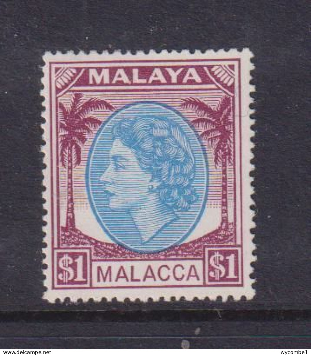 MALACCA  -  1954 Definitive $1 Hinged Mint - Malacca