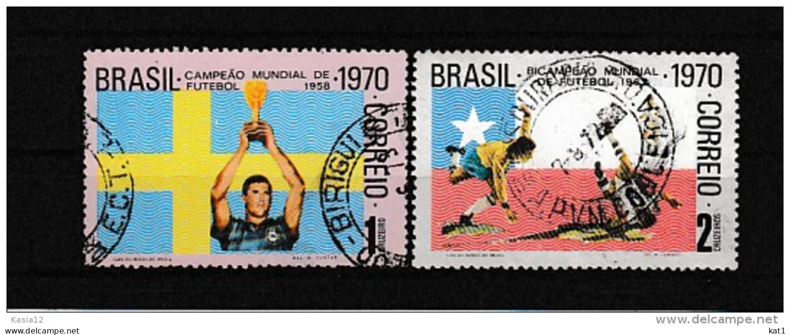 A07754)Brasilien 1262 - 1263 Gest., Sport - Gebruikt