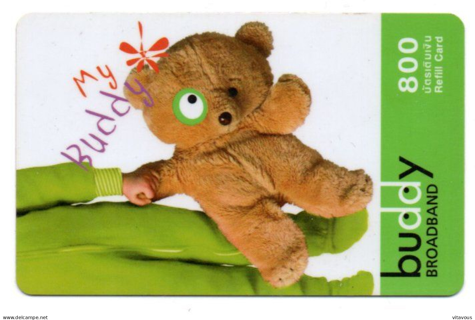 Nounours Ours Teddy Peluche Carte Prépayée Thaïlande Card  (J 964) - Thaïland