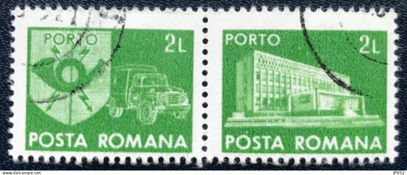 Romana - Roemenië - C14/53 - 1982 - (°)used - Michel 128 - Postkantoor & Postembleem & Postvoertuig - Port Dû (Taxe)