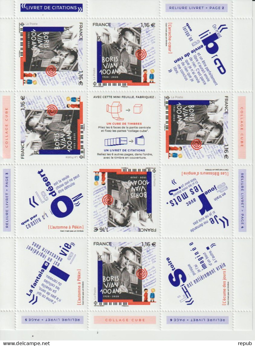 France 2020 Bloc B Vian F 5406 ** MNH - Neufs