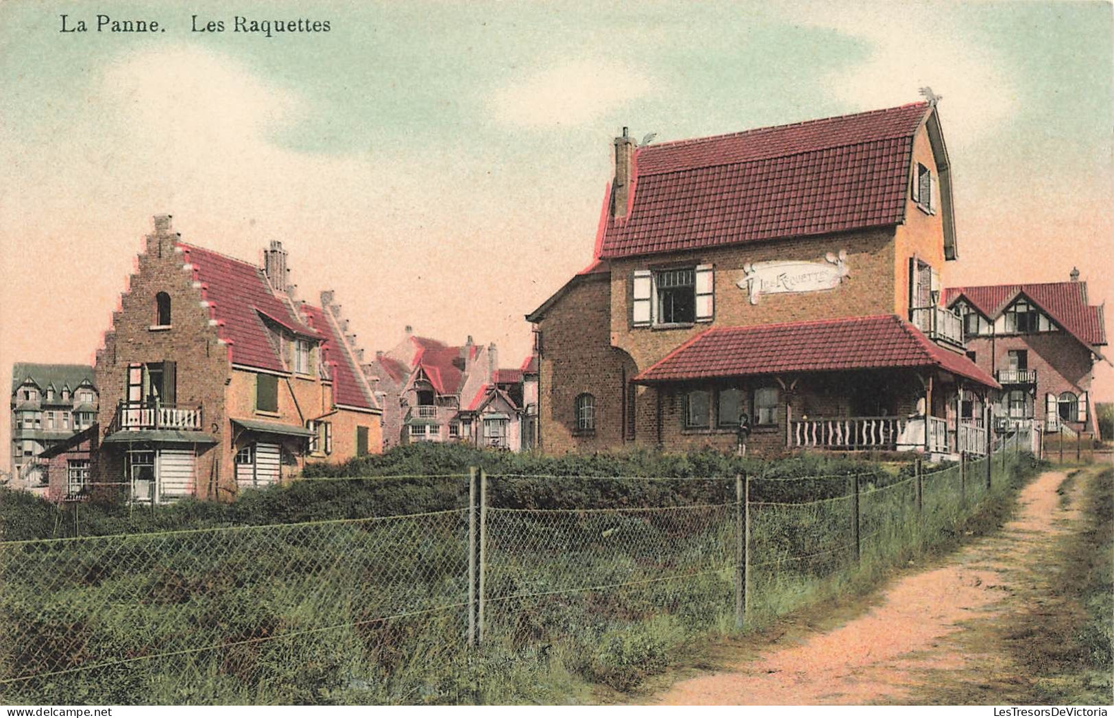 BELGIQUE - La Panne - Les Raquettes - Colorisé - Carte Postale Ancienne - De Panne