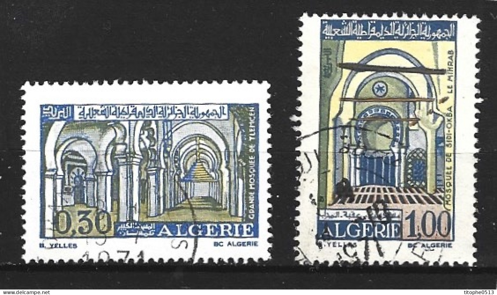 ALGERIE. N°528-9 Oblitérés De 1970. Mosquées. - Moscheen Und Synagogen