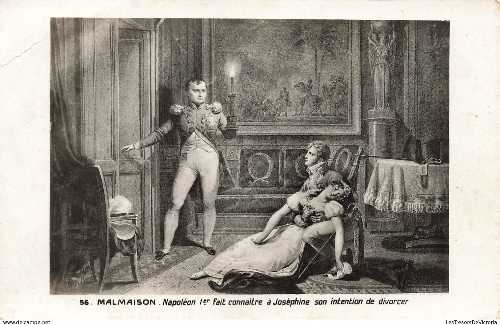 PEINTURES & TABLEAUX - Malmaison -Napoléon Fait Connaître à Joséphine Son Intention De Divorcer - Carte Postale Ancienne - Pittura & Quadri