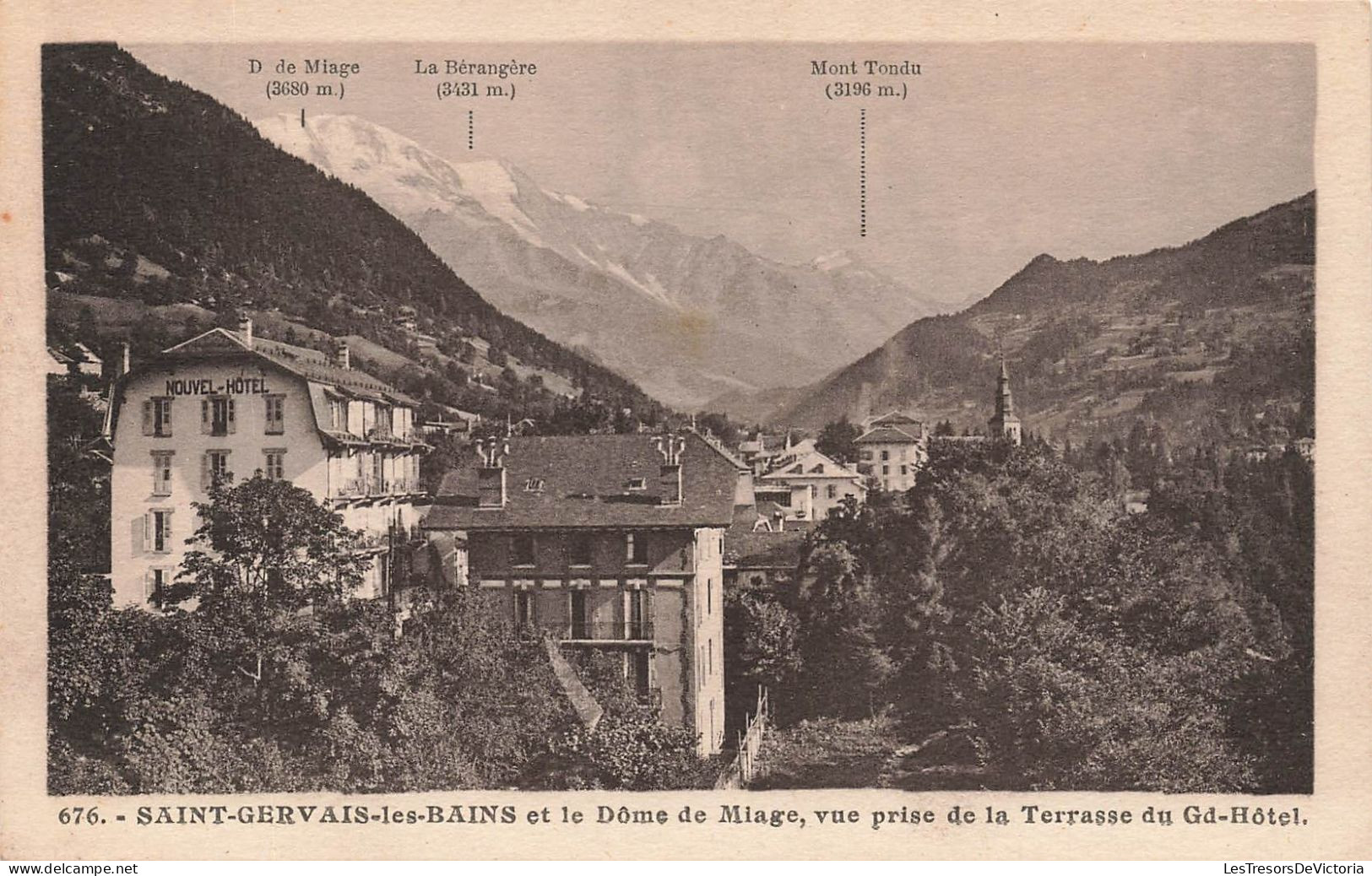 FRANCE - Saint Gervais Les Bains - Le Dôme De Miage - Vue Prise De La Terrasse Du Grand-hôtel - Carte Postale Ancienne - Saint-Gervais-les-Bains