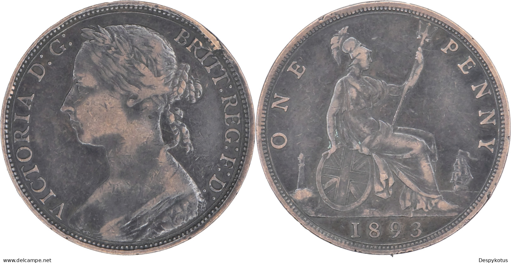 UK - 1893 - ONE PENNY - VICTORIA - 17-075 - D. 1 Penny