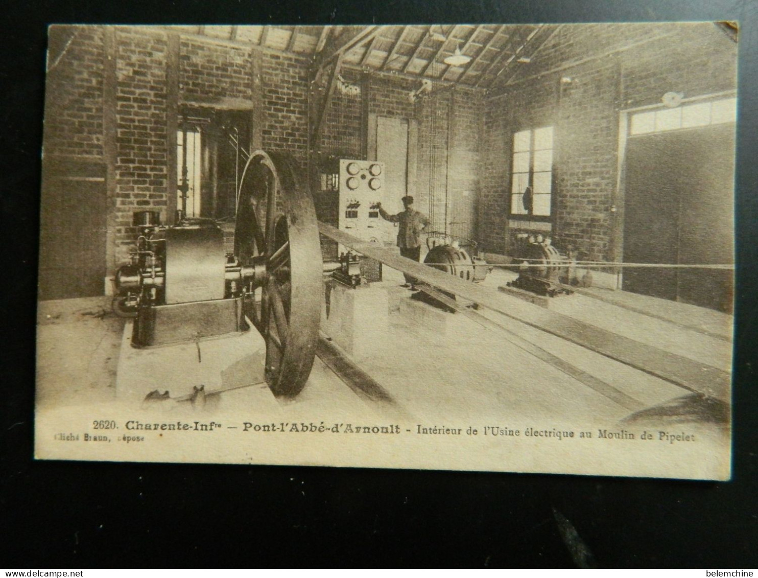 PONT L'ABBE D'ARNOULT                INTERIEUR DE L'USINE ELECTRIQUE AU MOULIN DE PIPELET - Pont-l'Abbé-d'Arnoult