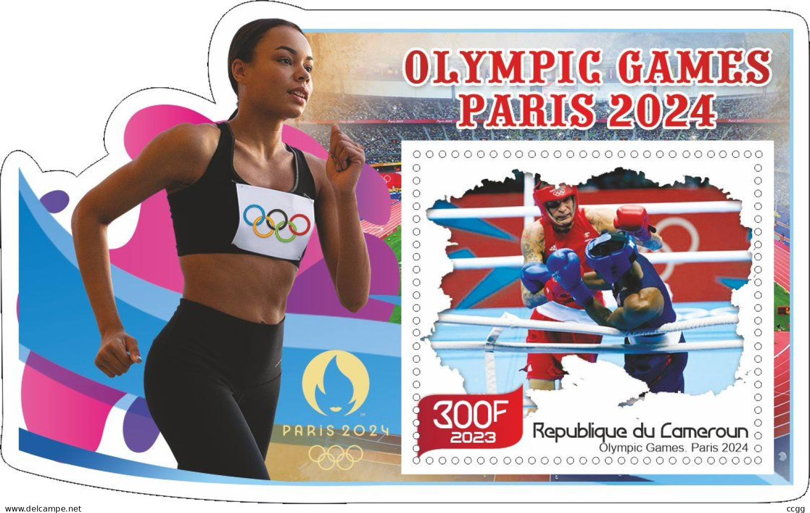 Olympische Spelen 2024 , Cameroun - Blok Postfris - Eté 2024 : Paris